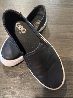 G by Guess Black Slip-On Sneakers with White Soles
